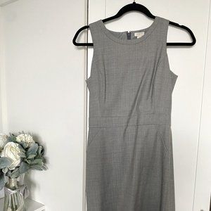 J Crew Grey Sheath Resume Work Dress